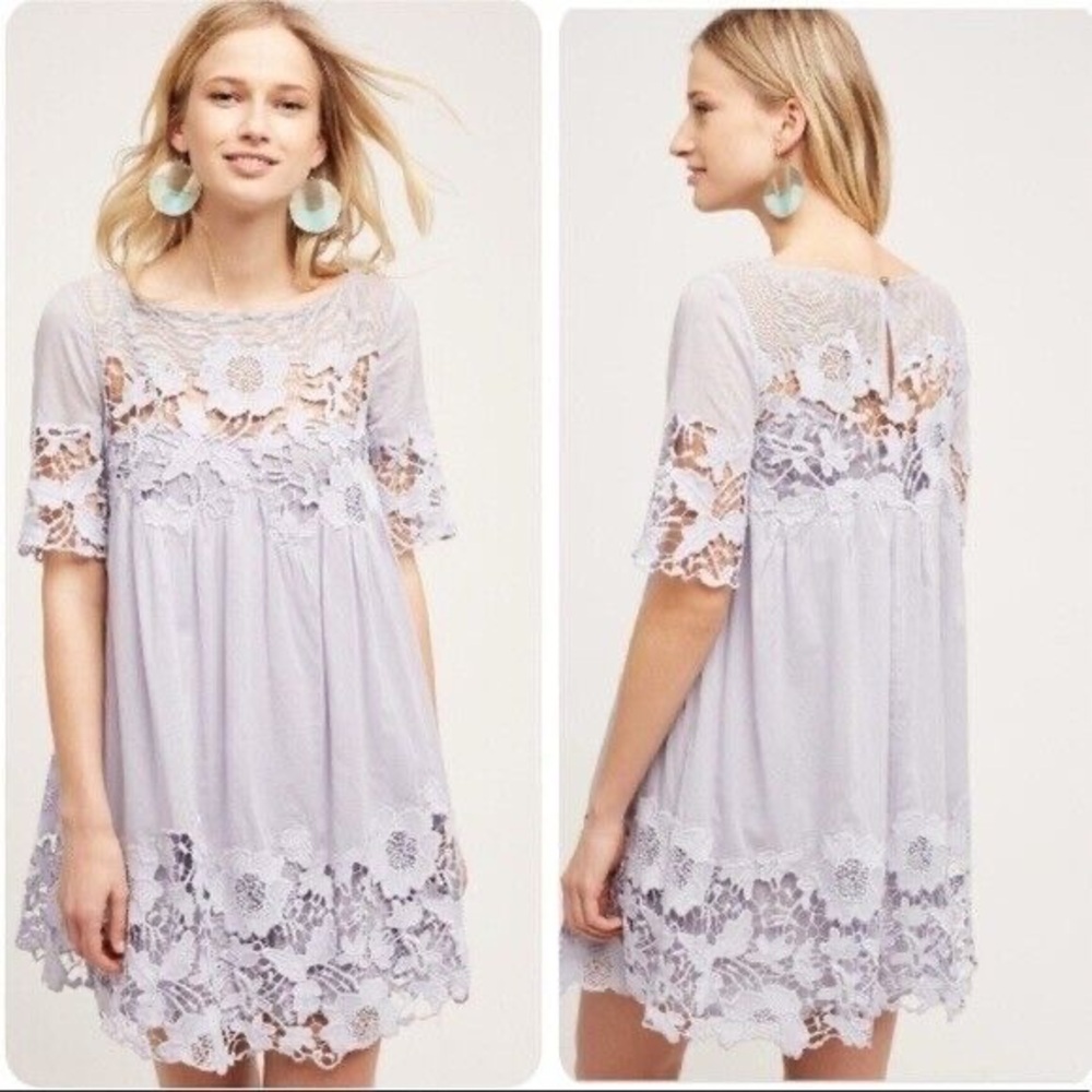 Anthropologie Holding Horses Lavender Magnolia Lace Dress | Size 10